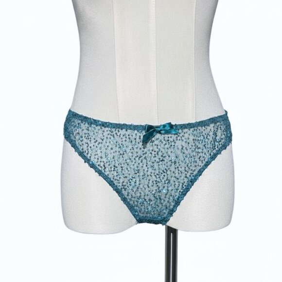 Agent Provocateur Soirée Czarinah Blue Sequin Brief - Picture 9 of 10